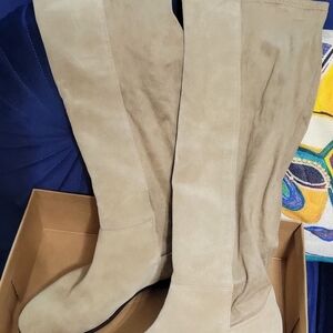 Lucky Brand Over the Knee Tan Boots